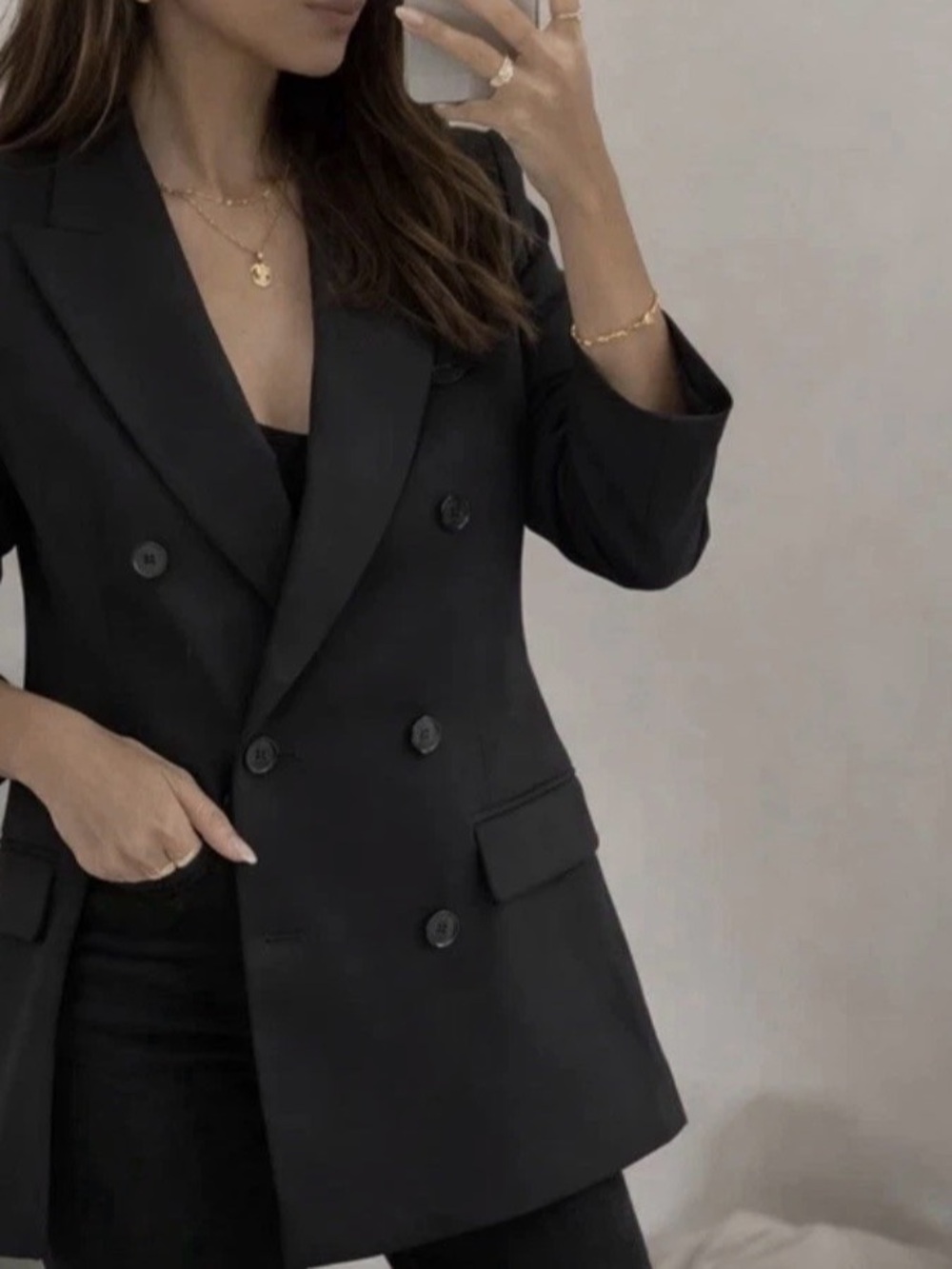 Polo Ralph Lauren Women's Wool Double Breasted Blazer Black Career 8 - NWT $698